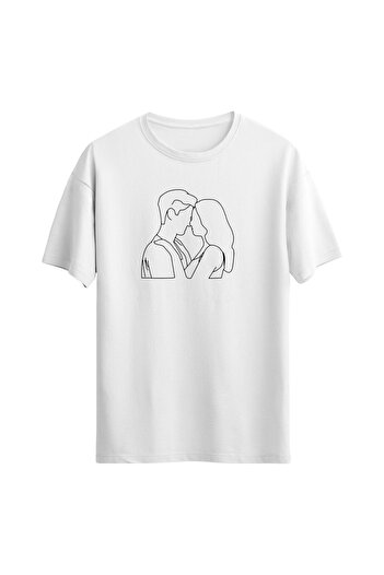 Eastek Unisex Ζευγάρι Αγαπημένο Μπλουζάκι με στάμπα