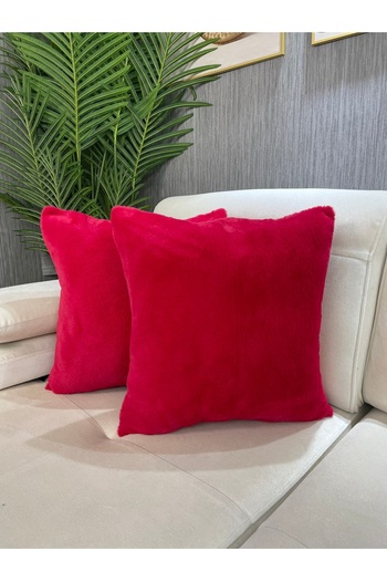 Paris Life Plush Rabbit Rabbit Throw Pillow Cover Square - Red