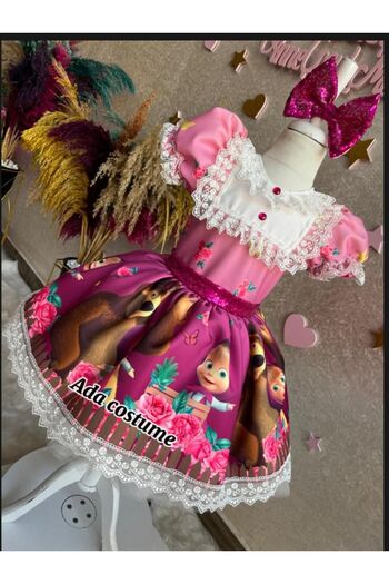 NA ADDESIGN Girl's Lace Puffy Design Dress