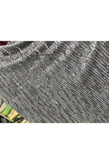 OsmanKumaşDantel Sequined Fringed Design