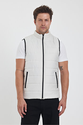 Rodi Stand Collar Quilted Vest - Rd23ye022014