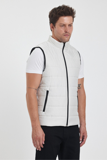 Rodi Stand Collar Quilted Vest - Rd23ye022014
