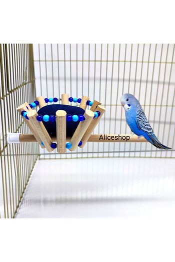 aliceshop Budgie Perch Bed wiTh BaskeT