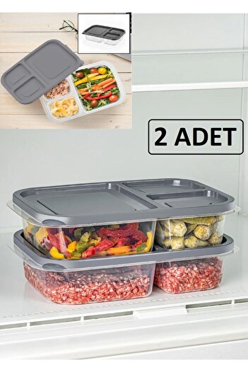 Bayev 2 Pieces Greenhouse Fridge with Compartments Storage Container Food Mincer Vegetable Freezer Organizer