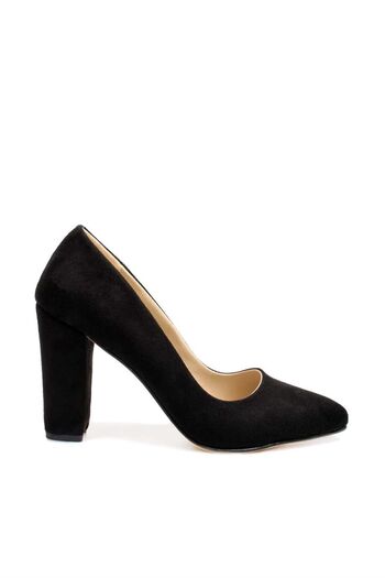 FAST STEP Black Suede Women's High Heel Shoes 961za554