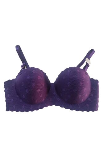 F.K FK Hand Supported Seamless Laser Cut Bra 8391-PURPLE