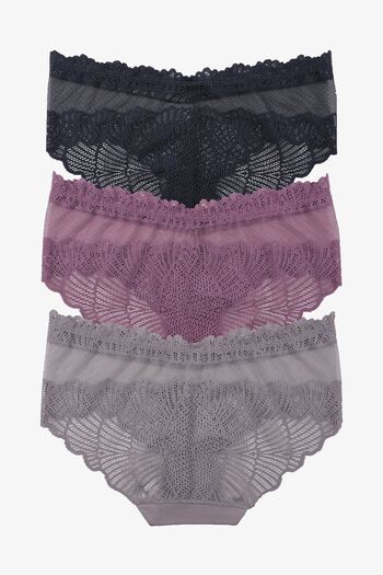 koza iç giyim Women's 3-Piece Lace Panties