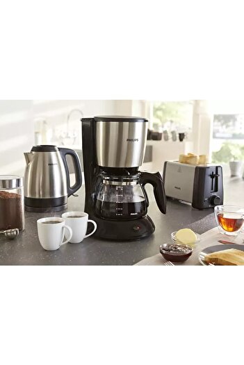Philips Filtre Kahve Makinesi, 1,2 Lt Kapasite, Otomatik Kapanma, Cam Demlikli, HD7462/20