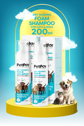 Petfor Kedi ve Köpekler için Kuru Şampuan 200 ML x2 Adet