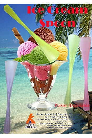 KENT Lux Plastic Ice Cream Spoon