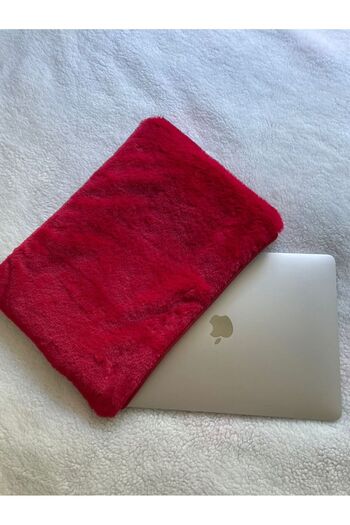 luckyjoys Red Plush All Inch Laptop / Tablet / iPad / MacBook Case Computer Bag