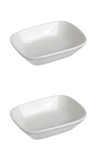 GÜRALLAR 12 Pieces 14 Cm Square Boat Appetizer Plates - Breakfast