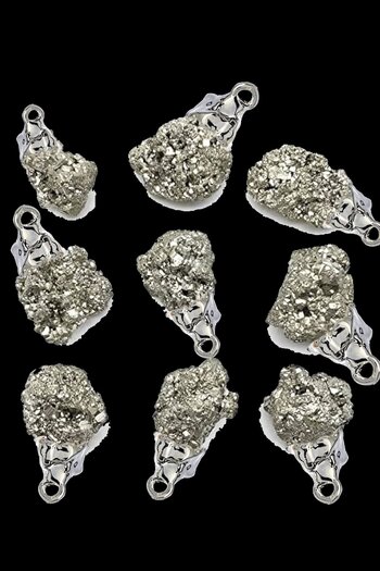 Tesbih Atölyesi Certified Raw Necklace with Real Pyrite Stone
