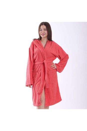 Lavin size adult wide mold hooded large bathrobe