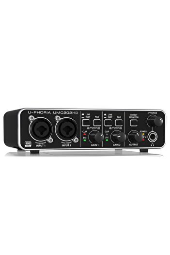 Behringer Umc202hd 24-bit/192khz Midas Mikrofon Preamfi 2x2 Usb Ses Kartı