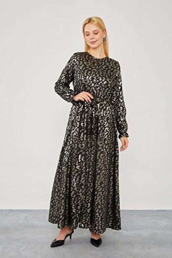 Levidor Belted Gold Organza Ferace