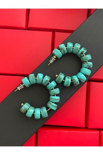 Rupen Kraft Colorful Acrylic Earrings Modern Acrylic Hoop Earrings