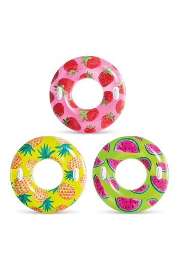 BYCEGU TROPICAL FRUIT PATTERNED 107 CM HANDLE SUITABLE FOR USE IN SEA POOL 1PCS CAN CLOSE 9+YEAR IS56261