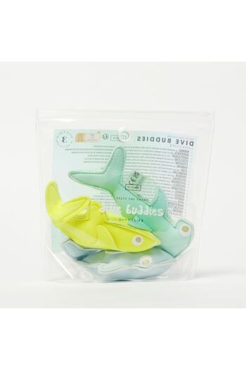 SunnyLife Salty Shark Dive Buddies Aqua Set of 3 Neon