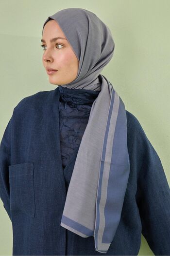 Cardion Indigo Plain Cotton Silk Shawl
