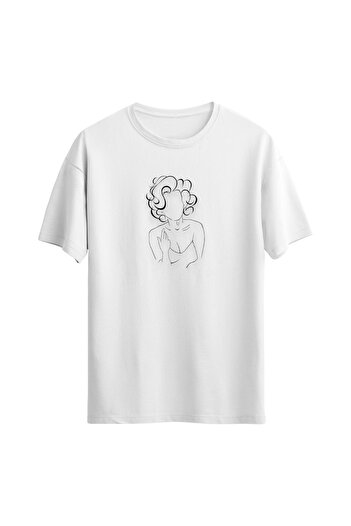 Açık Garaj Unisex Marilyn Monroe με στάμπα κανονικό μπλουζάκι