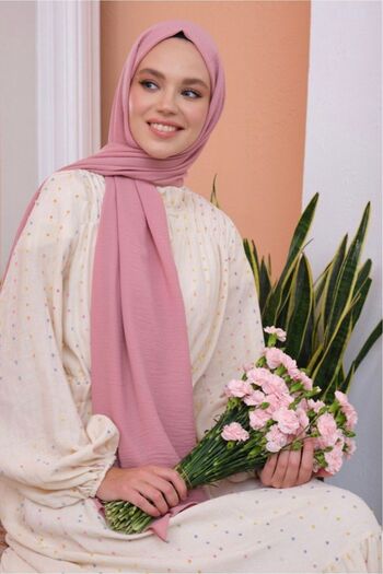 Mides scarf Hijab Cotton Crash Jazz Shawl Model-pink