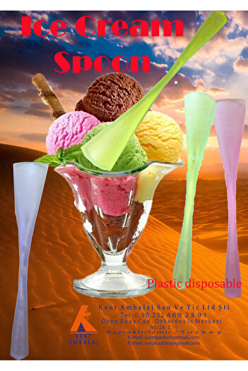 KENT Lux Plastic Ice Cream Spoon