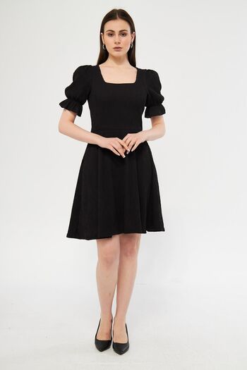 ESPİNA Women's Watermelon Sleeve Pleated Dress