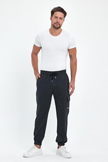 ESPİNA Men's Elastic Leg Cargo Pocket Sweatpants