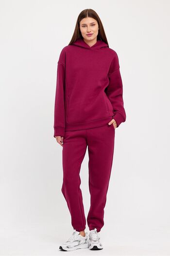 ESPİNA Women's Three Thread Fleece Oversize Tracksuit Set with Elastic Waist and Legs