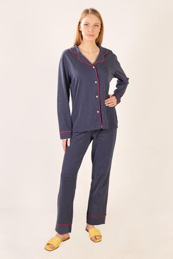 ESPİNA Patterned Cotton Knitted Pajama Set