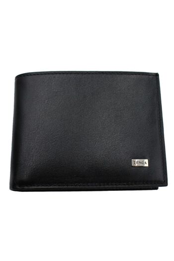 Zenga 254 100% Genuine Leather Men's Wallet Black