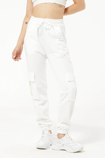 Go Veform Γυναικεία φούτερ White Cargo Pocket - ZN5033