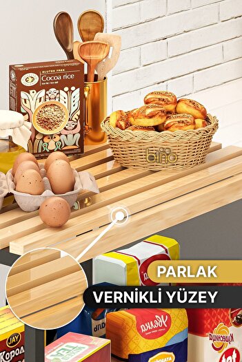 Bino Çok Amaçlı Dolap Mutfak Bangosu Mikrodalga Fırın Rafı Sofra Servis Sunum Düzenleyici Organizer 3 KAT