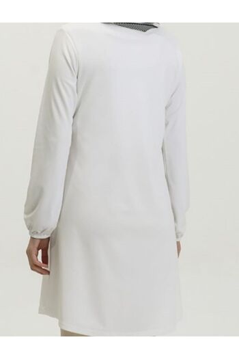 RESPİRO White Tunic - Simple, Soft, Elastic Cuff and Spring Summer