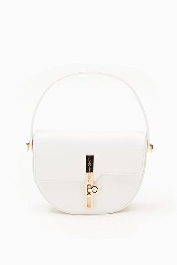 Levidor White Lock Closure Handbag