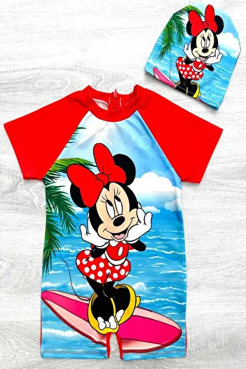 ÖYKÜ KİDS Zippered Line Character Patterned Swimsuit