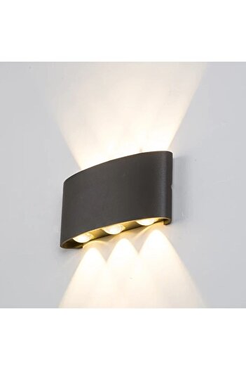 Cata 10 W İki Yönlü Led Duvar Aplik - Gün Işığı (3000K) - Siyah - IP44 - CT-8011