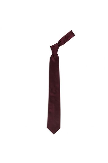 1001 Kravat Burgundy Colored Satin 7.5 cm Wide Silk Tie