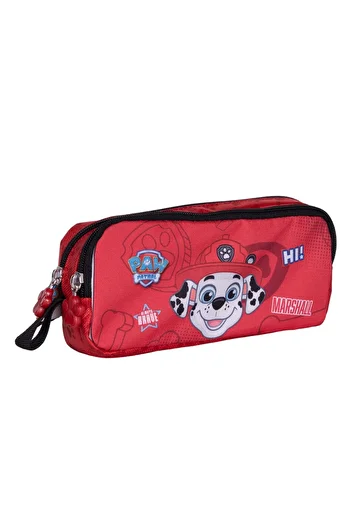 WİGGLE Wiggle Paw Patrol Kids Cloth Pencil Bag - Double Compartment, Red