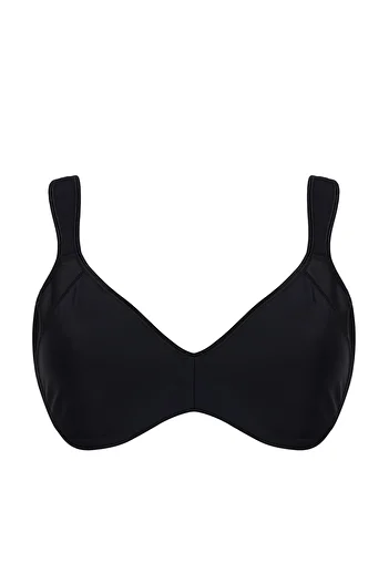 Trendyol Curve Black Women's Capless Underwire Plus Size Bra Tbbss24Cw00022