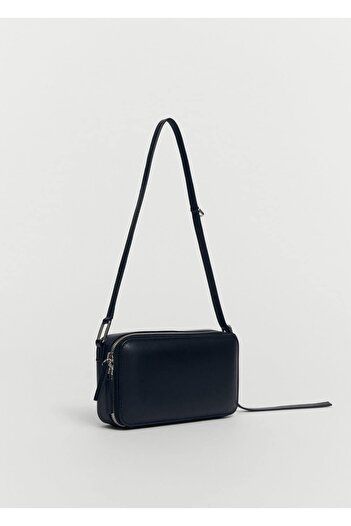 MANGO Woman Leather Rectangular Handbag