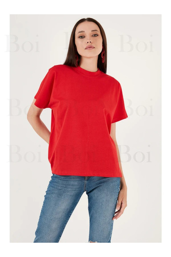 Boi White Oversize Crew Neck Unisex T-shirt