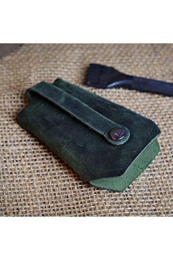 Modica Terrago- Genuine Leather Keychain, Leather Key Pouch, Compact Leather Keychain, Car Keys