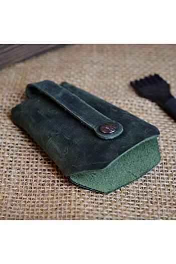 Modica Terrago- Genuine Leather Keychain, Leather Key Pouch, Compact Leather Keychain, Car Keys