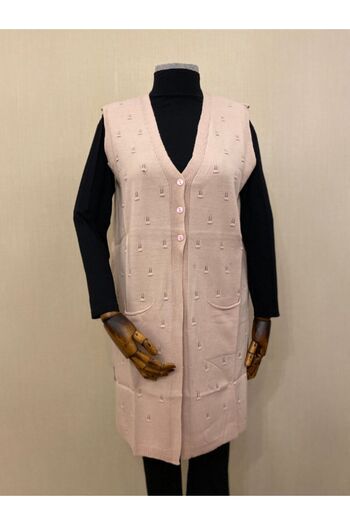 TEK Seasonal Knitwear Mother Vest / Powder Pink