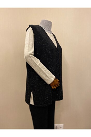 TEK Knitwear Mother Vest / Melted Black