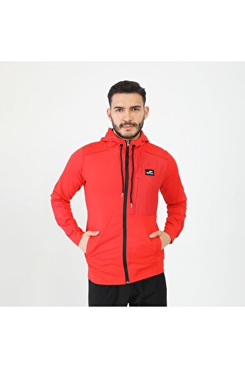Joma / SWEAT HOODED FULL ZIP POLY.CRUSH M MEN RED