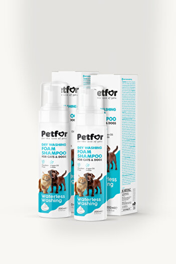 Petfor Kedi ve Köpekler için Kuru Şampuan 200 ML x2 Adet