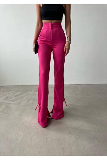 Gallogi Atlas Maxi Trousers with Spanish Leg and Ribbon Detail